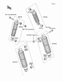 Shock Absorber Diagram and Parts List for KLF220-A3 1990 Kawasaki 