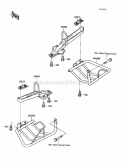 Step Diagram and Parts List for KLF220-A3 1990 Kawasaki 