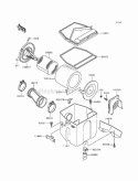 Air Cleaner Diagram and Parts List for KLF220-A5 1992 Kawasaki 