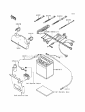 Chassis Electrical Equipment Diagram and Parts List for KLF220-A9 1996 Kawasaki 