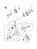Crankshaft Diagram and Parts List for KLF220-A5 1992 Kawasaki 