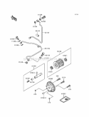 Oil Pump/Oil Filter Diagram and Parts List for KLF220-A7 1994 Kawasaki 
