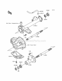 Rear Axle Diagram and Parts List for KLF220-A7 1994 Kawasaki 