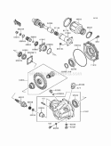 Drive Shaft/Final Gear Diagram and Parts List for KLF220-A7 1994 Kawasaki 