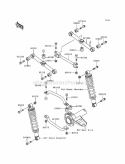 Rear Suspension Diagram and Parts List for KLF220-A7 1994 Kawasaki 