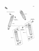 Shock Absorber, S Diagram and Parts List for KLF220-A7 1994 Kawasaki 