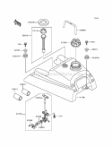 Fuel Tank Diagram and Parts List for KLF220-A7 1994 Kawasaki 