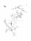 Brake Pedal Diagram and Parts List for KLF220-A5 1992 Kawasaki 
