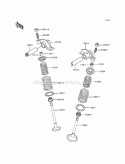 Valve, S Diagram and Parts List for KLF220-A7 1994 Kawasaki 