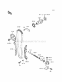 Camshaft, S/Tensioner Diagram and Parts List for KLF220-A5 1992 Kawasaki 