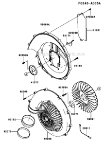 Part Location Diagram of 41077-W001 Kawasaki Adapter