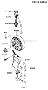 Part Location Diagram of 21171-2246 Kawasaki Coil-assy-ignition