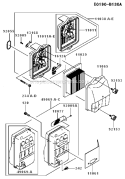 Air_FilterMuffler Diagram and Parts List for KRB750B  Kawasaki Leaf Blower / Vacuum