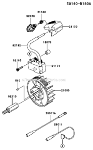 Part Location Diagram of 21171-2256 Kawasaki Coil-assy-ignition