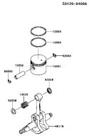 Page K Diagram and Parts List for KCS600A-AS00  Kawasaki Hedge Trimmer