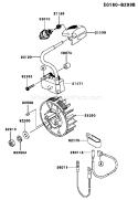 Page F Diagram and Parts List for KTF27A-CS00 A3 Kawasaki Trimmer