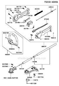 Part Location Diagram of 59004-R002 Kawasaki CUTTER,STRING