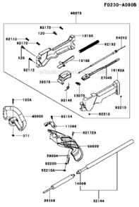 Part Location Diagram of 54012-R001 Kawasaki CABLE-THROTTLE