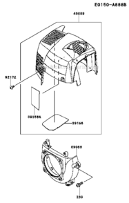 Part Location Diagram of 92172-2060 Kawasaki SCREW,4X10