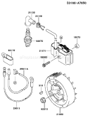 Part Location Diagram of 21050-2291 Kawasaki Flywheel