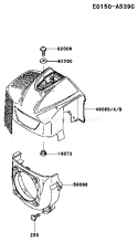 Part Location Diagram of 49089-2624 Kawasaki Shroud-Engine