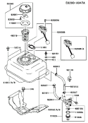 Part Location Diagram of 92081-2036 Kawasaki Spring