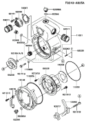 Part Location Diagram of 46075-2125 Kawasaki Grip