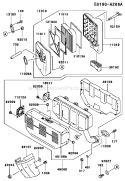 Part Location Diagram of 11013-2129 Kawasaki Element-air Filter