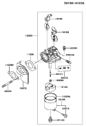 Part Location Diagram of 15003-2647 Kawasaki Carburetor-Assembly