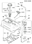 Page H Diagram and Parts List for KWT40A-AS01 HF100A Kawasaki Water Pump