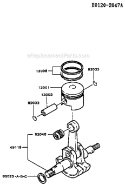 Page I Diagram and Parts List for TD040D AS00 Kawasaki Engine