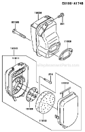 Page A Diagram and Parts List for TD040J AC63 Kawasaki Engine