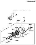 Page K Diagram and Parts List for TD040J AC63 Kawasaki Engine