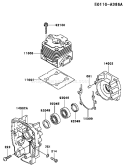 Page D Diagram and Parts List for TE059D AG22 Kawasaki Engine