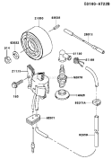 Page E Diagram and Parts List for TE059D AG22 Kawasaki Engine