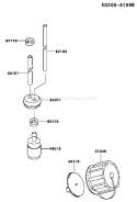 Page F Diagram and Parts List for TE059D AG22 Kawasaki Engine