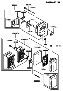 Part Location Diagram of 11013-2202 Kawasaki Element-air Filter