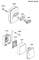 Page A Diagram and Parts List for TEX45D AC51 Kawasaki Engine