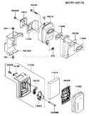 Page A Diagram and Parts List for TEX45D AC63 Kawasaki Engine