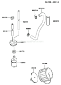 Page G Diagram and Parts List for TEX45D AC63 Kawasaki Engine
