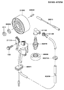 Page F Diagram and Parts List for TEX45D EC63 Kawasaki Engine