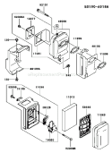 Page A Diagram and Parts List for TEX54D AC55 Kawasaki Engine