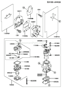 Page B Diagram and Parts List for TEX45D AC63 Kawasaki Engine