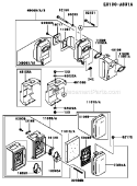 Page A Diagram and Parts List for TEX54D BC55 Kawasaki Engine