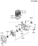 Page F Diagram and Parts List for TF022D AS00 Kawasaki Engine