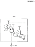 Page J Diagram and Parts List for TF022D AS01 Kawasaki Engine