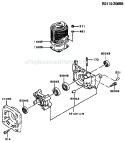 Page F Diagram and Parts List for TF022D AS02 Kawasaki Engine