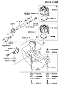 Page G Diagram and Parts List for TF022D BF73 Kawasaki Engine
