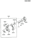 Part Location Diagram of 49049-2080 Kawasaki Shoe-Clutch
