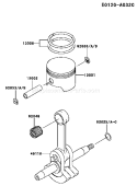 Page J Diagram and Parts List for TF022D BF73 Kawasaki Engine